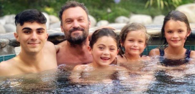 Kassius Lijah Marcil-Green with his father Brian Austin Green and siblings.